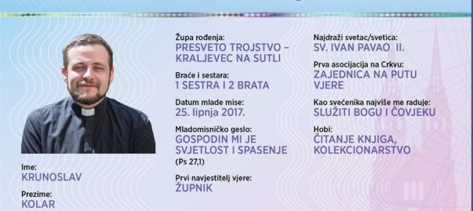 Naši mladomisnici: Krunoslav Kolar Naši mladomisnici: Krunoslav Kolar