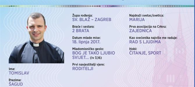Naši mladomisnici: Tomislav Šagud Naši mladomisnici: Tomislav Šagud